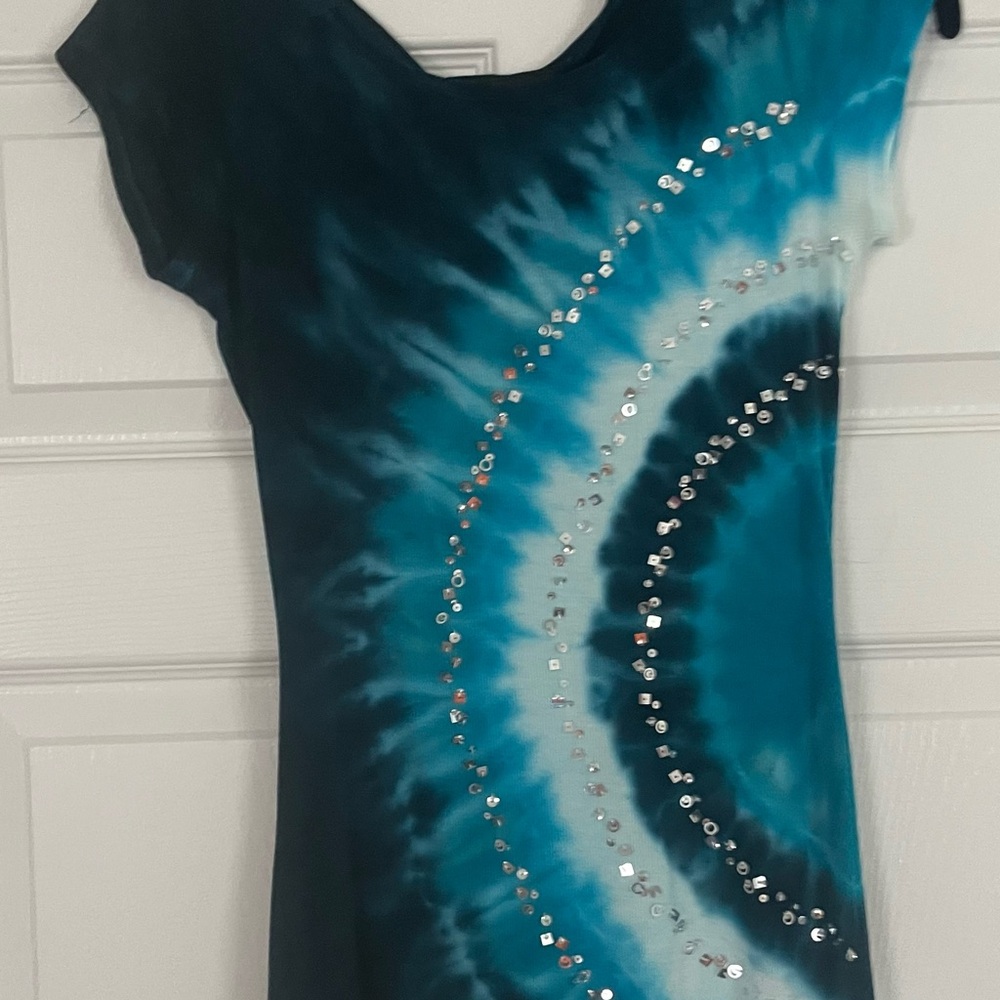 INC International Concepts Teal Ribbed Top